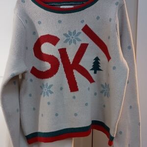 cupcakes & cashmere Red and Cream Ski Sweater